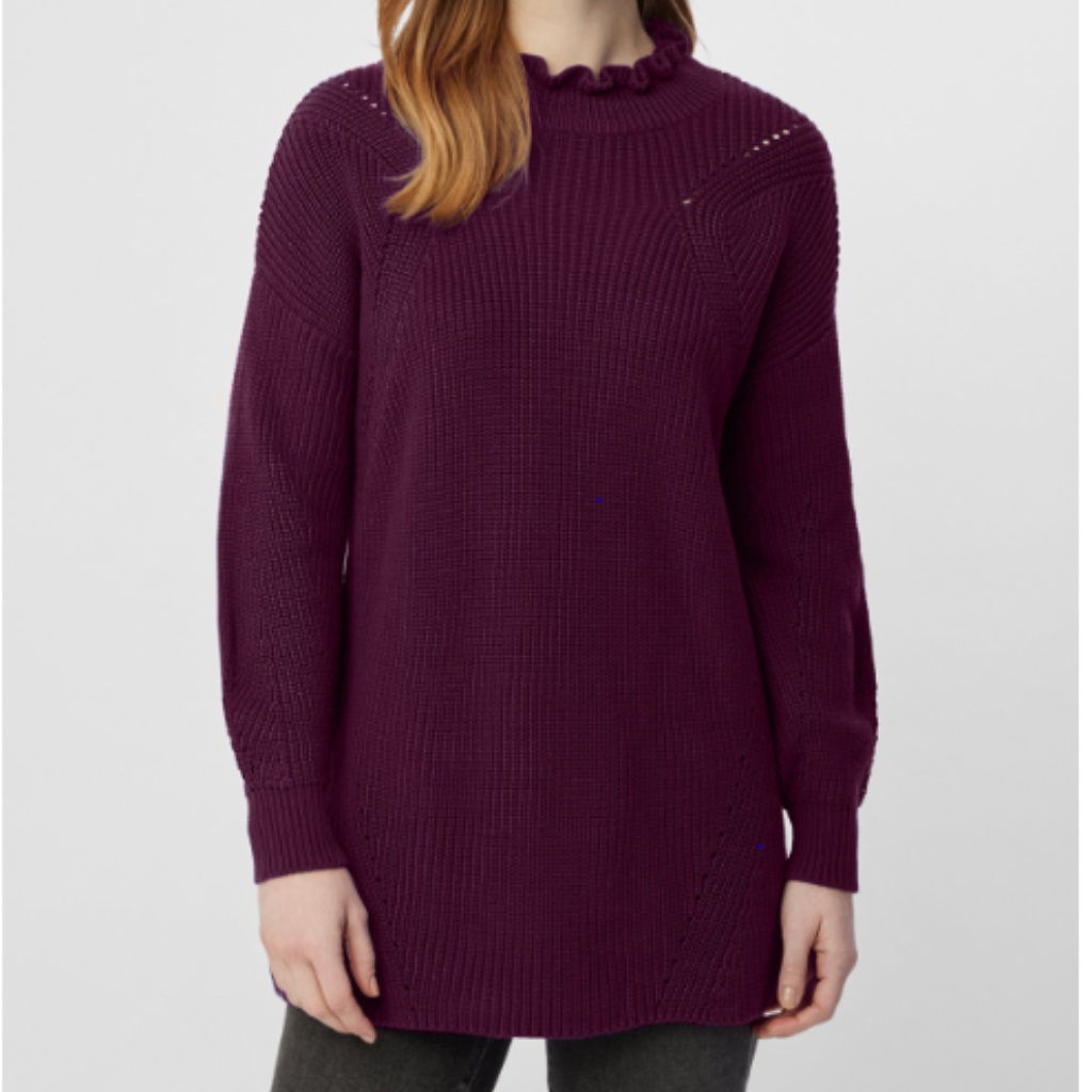 525 America - Ruffled Turtleneck Sweater